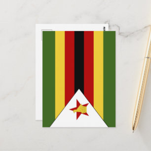 Carte Postale drapeau du Zimbabwe