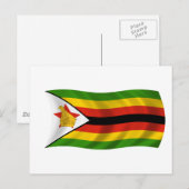 Carte Postale Drapeau du Zimbabwe (Devant / Derrière)