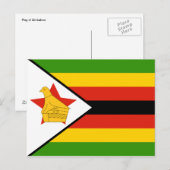 Carte Postale drapeau du zimbabwe (Devant / Derrière)