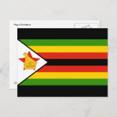 Carte Postale drapeau du zimbabwe (Devant / Derrière)