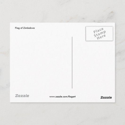 Carte Postale drapeau du zimbabwe (Dos)