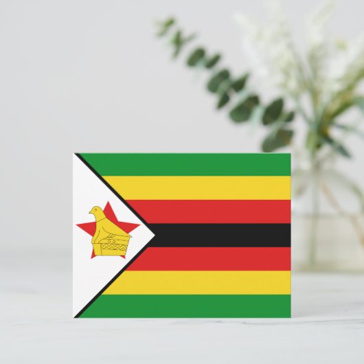 Carte postale Drapeau du Zimbabwe (Debout devant)
