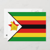 Carte postale Drapeau du Zimbabwe (Devant / Derrière)