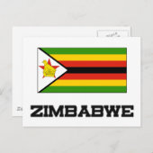 Carte Postale Drapeau du Zimbabwe (Devant / Derrière)