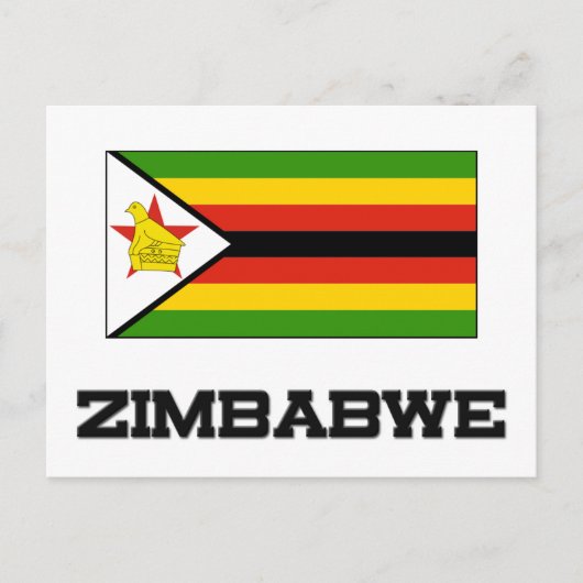 Carte Postale Drapeau du Zimbabwe (Devant)