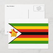 Carte Postale drapeau du zimbabwe (Devant / Derrière)