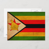 Carte Postale Drapeau du Zimbabwe (Devant / Derrière)