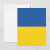Carte Postale Drapeau d'Ukraine (Devant / Derrière)