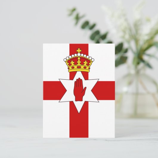 Carte Postale Drapeau d'ulster d'Irlande du Nord (Debout devant)
