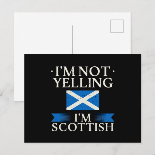 Carte Postale Drapeau écossais (Devant / Derrière)