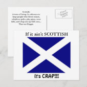 Carte Postale Drapeau écossais (Devant / Derrière)