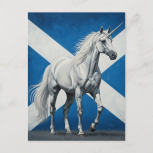 Carte Postale Drapeau écossais de Unicorn