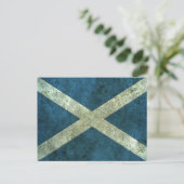 Carte Postale Drapeau écossais Effet Acier vieilli (Debout devant)