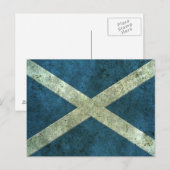 Carte Postale Drapeau écossais Effet Acier vieilli (Devant / Derrière)