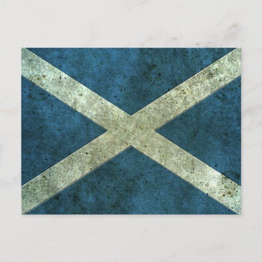 Carte Postale Drapeau écossais Effet Acier vieilli (Devant)