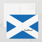 Carte Postale Drapeau écossais et patriotes écossais/supporters  (Devant / Derrière)