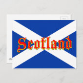 Carte Postale Drapeau écossais - Image de haute qualité (Devant / Derrière)
