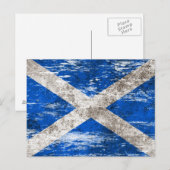 Carte Postale Drapeau écossais soufflé et usé (Devant / Derrière)