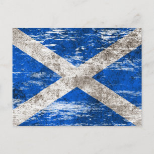 Carte Postale Drapeau écossais soufflé et usé