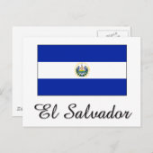 Carte Postale Drapeau El Salvador (Devant / Derrière)