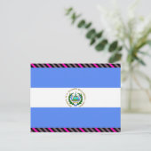 Carte Postale Drapeau El Salvador (Debout devant)