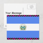 Carte Postale Drapeau El Salvador (Devant / Derrière)