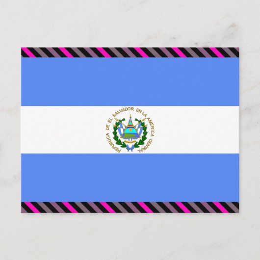 Carte Postale Drapeau El Salvador (Devant)