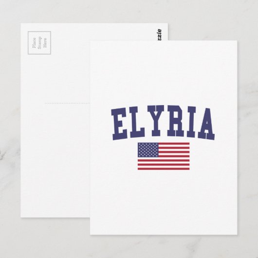 Carte Postale Drapeau Elyria US (Devant / Derrière)