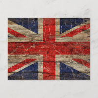 Drapeau en bois Vintage Union Jack
