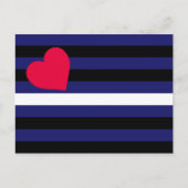 Carte Postale Drapeau en cuir Latex et BDSM Pride (Devant)