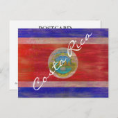 Carte Postale Drapeau en détresse du Costa Rica (Devant / Derrière)