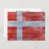 Carte Postale Drapeau en détresse du Danemark (Devant / Derrière)