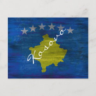 Carte Postale Drapeau en détresse du Kosovo