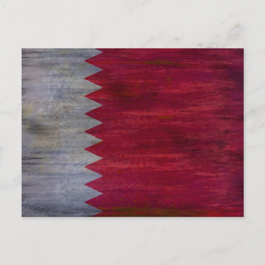 Carte Postale Drapeau en détresse du Qatar (Devant)