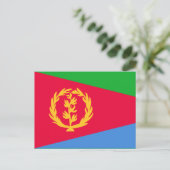 Carte Postale Drapeau érythréen (Debout devant)