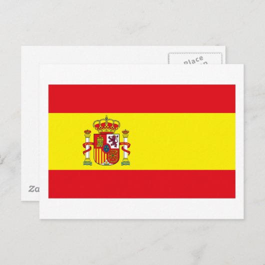 Carte postale drapeau Espagne (Devant / Derrière)