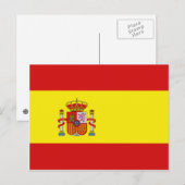 Carte postale drapeau Espagne (Devant / Derrière)