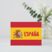 carte postale drapeau espagne (Debout devant)