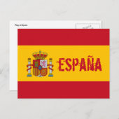 carte postale drapeau espagne (Devant / Derrière)
