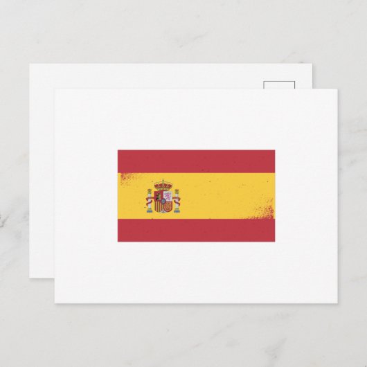 Carte Postale Drapeau Espagne (Devant / Derrière)