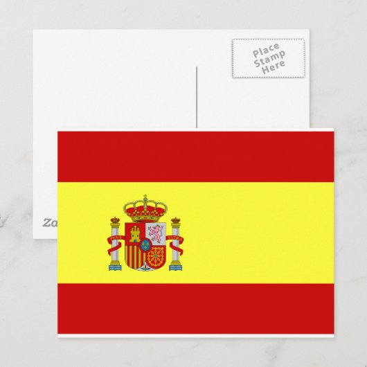 Carte Postale Drapeau Espagne (Devant / Derrière)