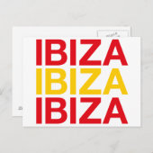 Carte Postale Drapeau espagnol IBIZA (Devant / Derrière)