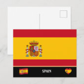 Carte Postale Drapeau espagnol & voyage en Espagne / Espagne (Devant / Derrière)