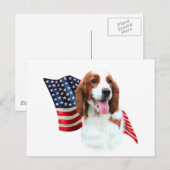 Carte Postale Drapeau espagnol Welsh Springer (Devant / Derrière)