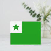 Carte Postale Drapeau espéranto (Debout devant)