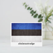 Carte Postale Drapeau Estonie "sinimustvalge" (Debout devant)