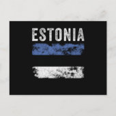 Carte Postale Drapeau estonien en détresse - Drapeau estonien (Devant)