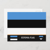 Carte Postale Drapeau estonien & Estonie - voyage, vacances / sp (Devant / Derrière)
