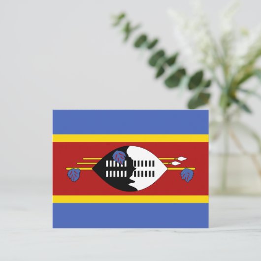Carte Postale Drapeau Eswatini (Debout devant)