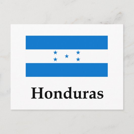 Carte Postale Drapeau Et Nom Du Honduras (Devant)